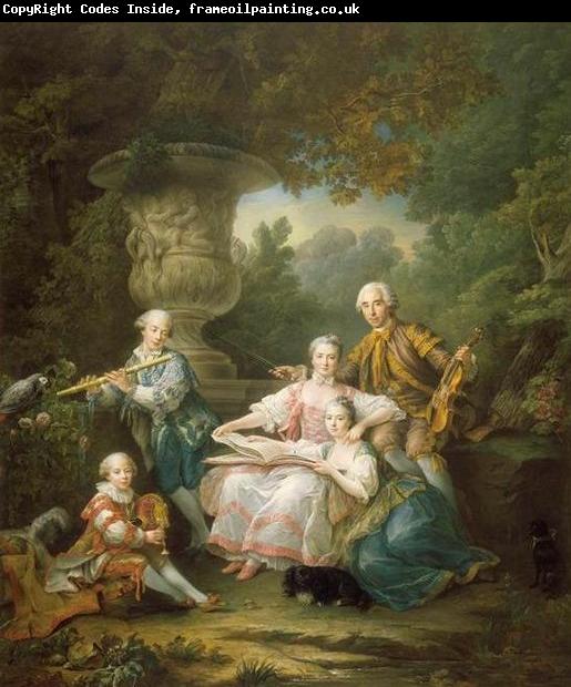 Francois-Hubert Drouais Le marquis de Sourches et sa famille